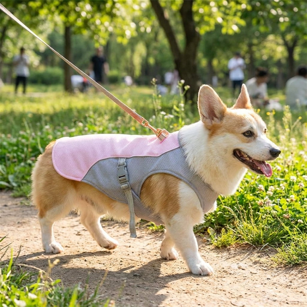 Dog Cooling Vest for Outdoor Activities in use, lifestyle