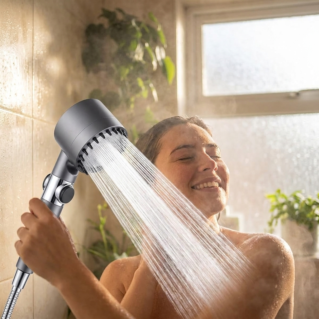 High Pressure Showerhead in use, lifestyle